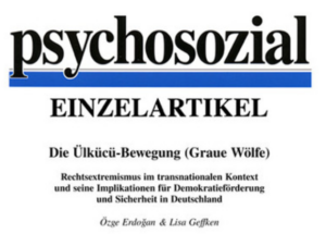 Fachartikel zu türkischem Rechtsextremismus in „psychosozial“