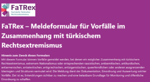 Neue Meldestelle für Vorfälle im Zusammenhang mit türkischem Rechtsextremismus